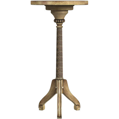 Florence Pedestal Side Table in Beige