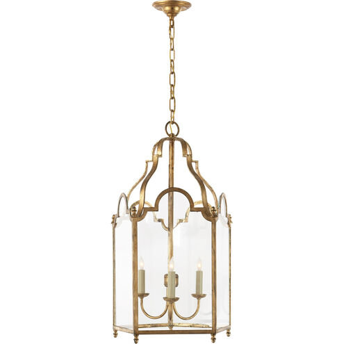 Chapman & Myers French Market 3 Light 16.5 inch Gilded Iron Lantern Pendant Ceiling Light, Medium