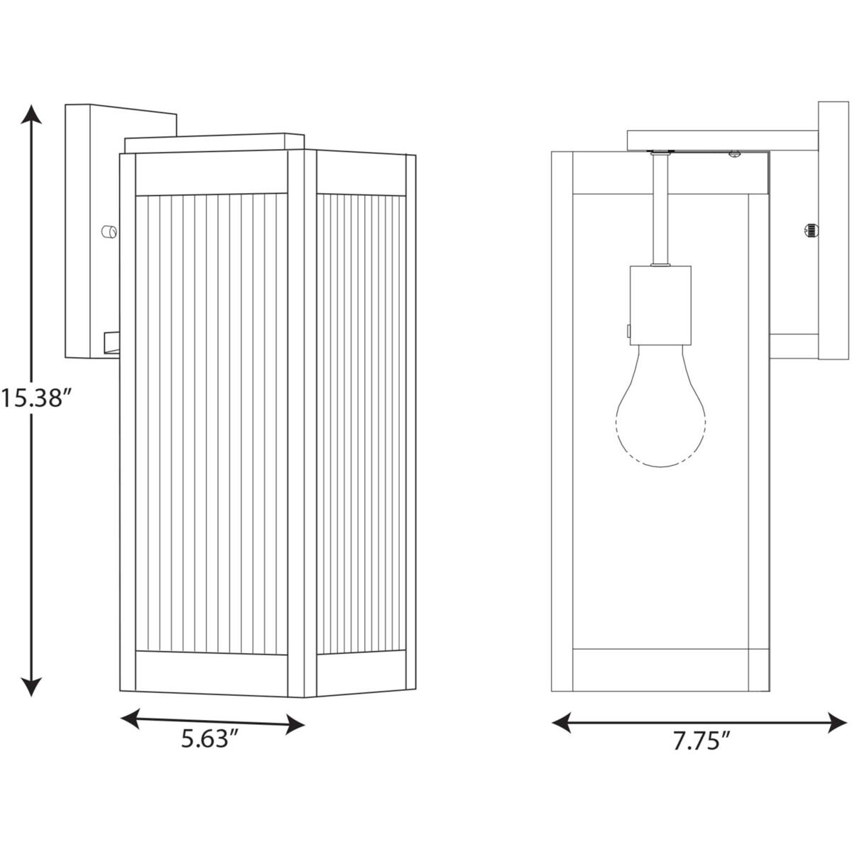 Felton 1 Light 15 inch Matte Black Outdoor Wall Lantern, Medium
