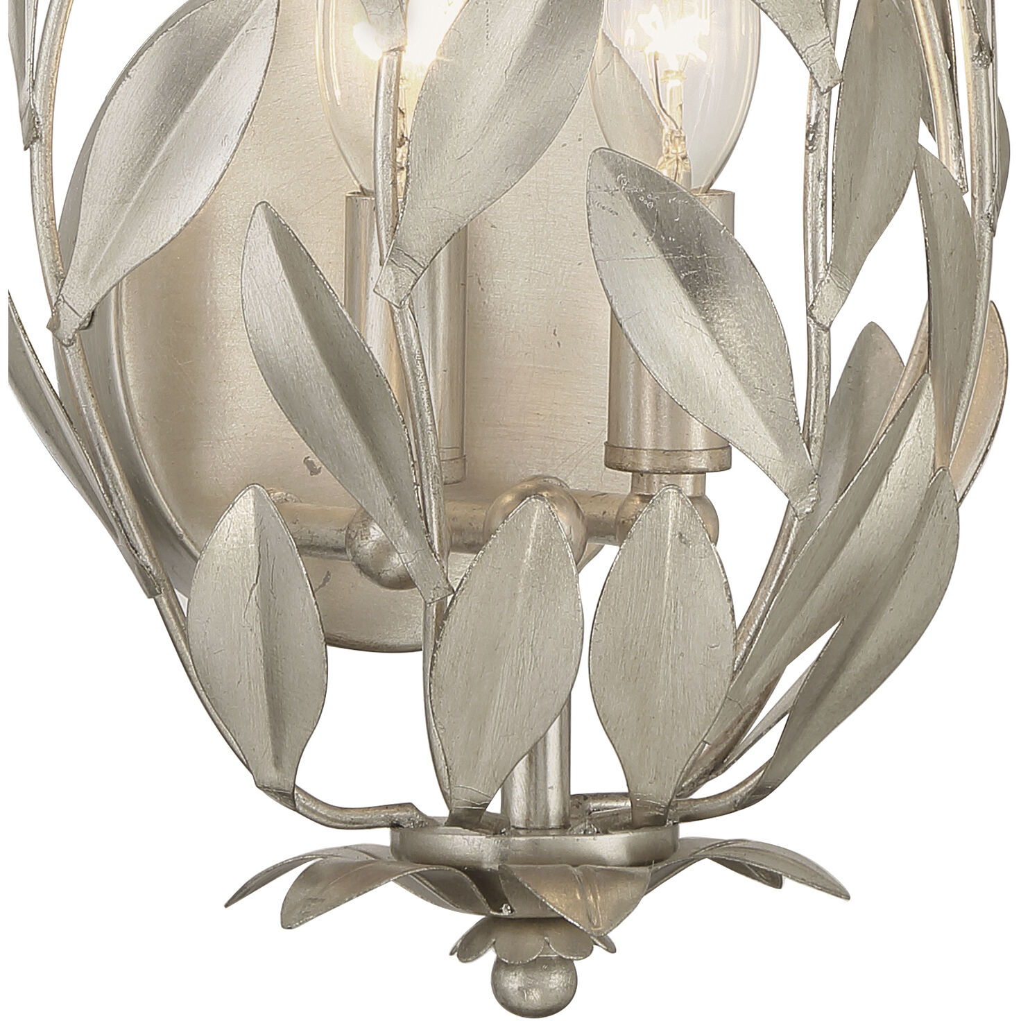 Broche Wall Sconce Wall Light in Antique Silver