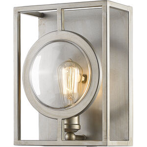 Port 1 Light 9 inch Antique Silver Wall Sconce Wall Light in Antique Silver Steel
