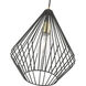 Linz 1 Light 12 inch Textured Black with Antique Brass Accents Pendant Ceiling Light