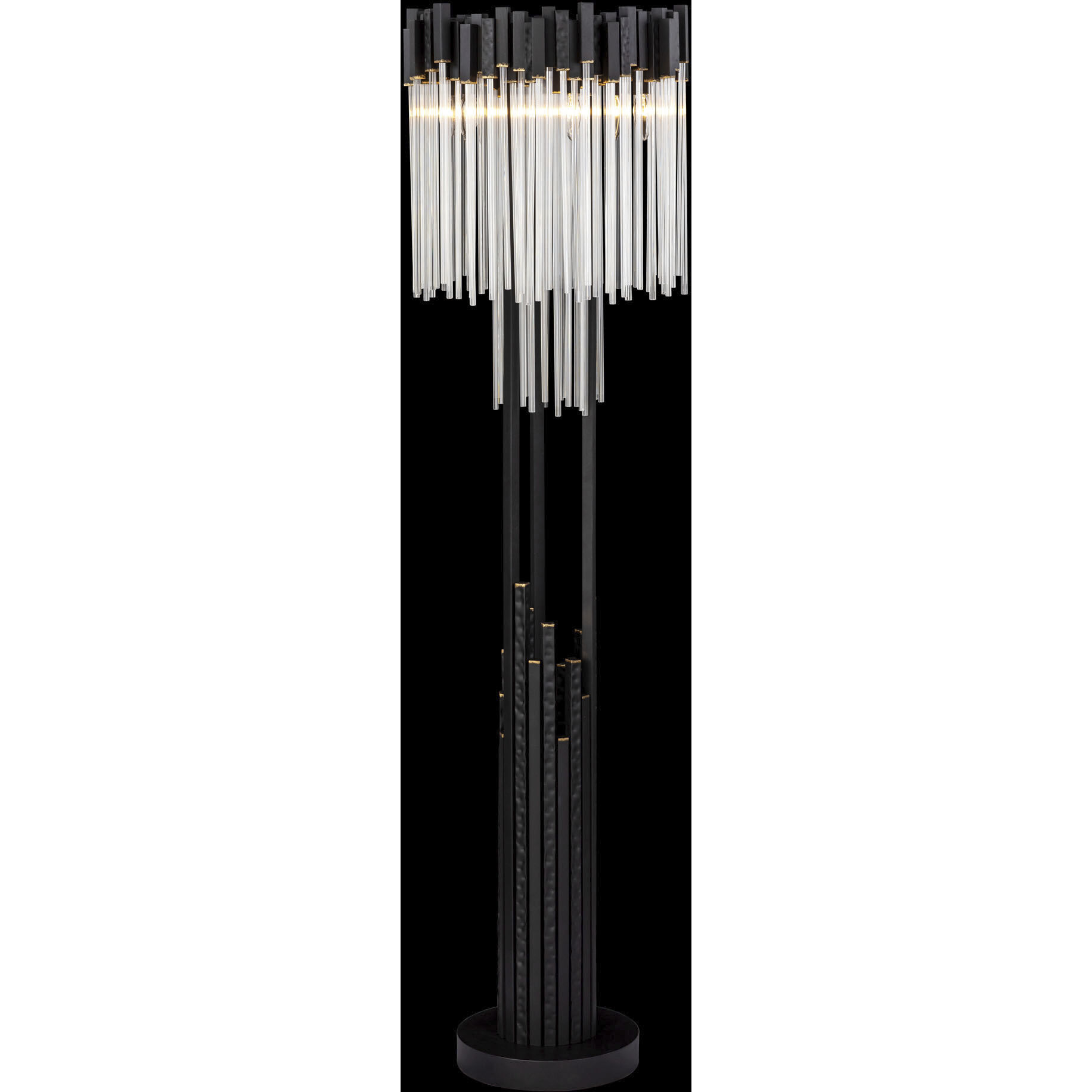 Matrix 68 inch 60 watt Matte Black Floor Lamp Portable Light in Matte Black/French Gold