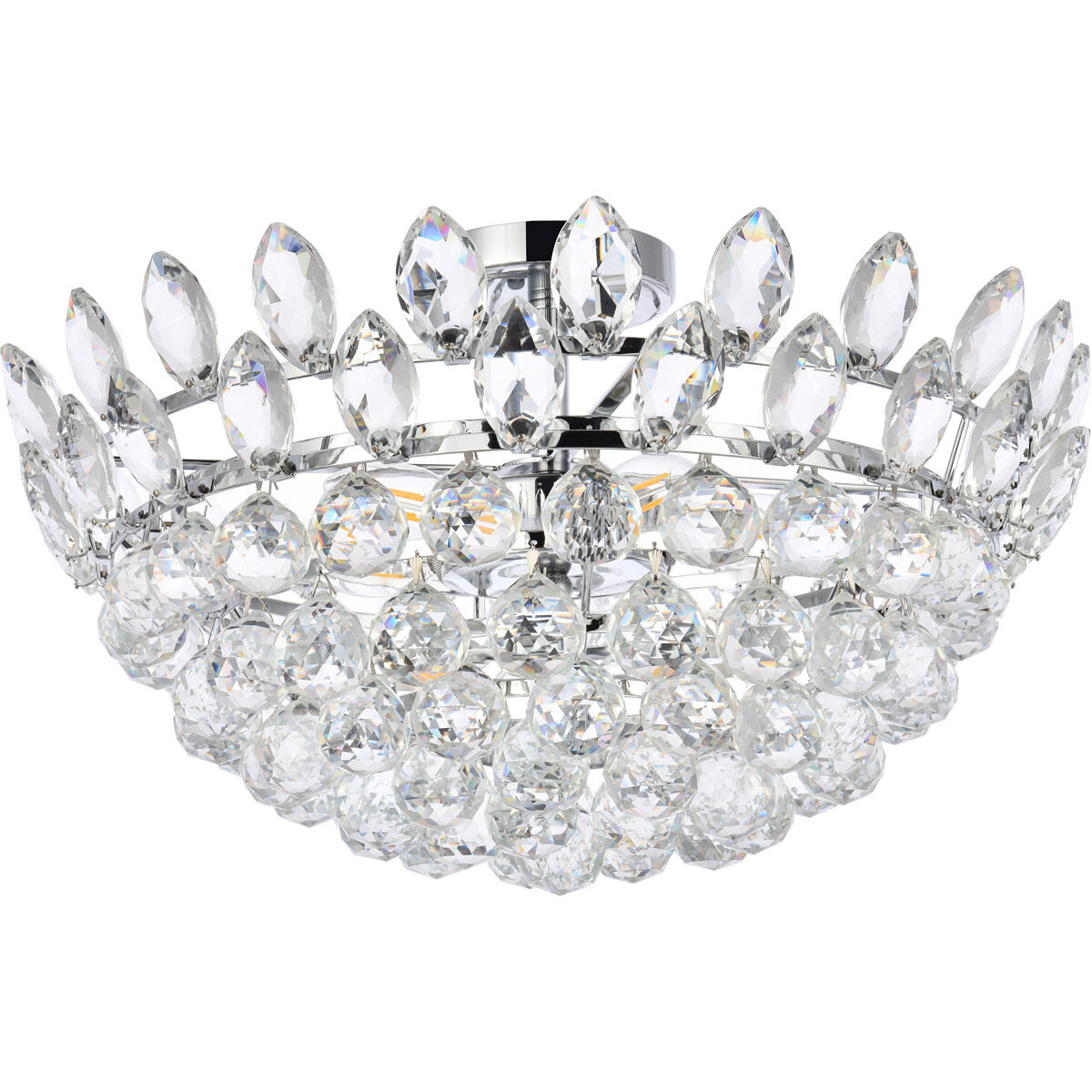 Emilia 5 Light 20 inch Chrome Flush Mount Ceiling Light