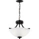 Geary 2 Light 13.88 inch Midnight Black Convertible Pendant Semi-Flush Ceiling Light