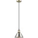 Yep Orwell 1 Light 7.5 inch Aged Brass Pendant Ceiling Light in Pewter, Small