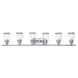 Lawrenceville 6 Light 48 inch Polished Chrome Bath Vanity Wall Light