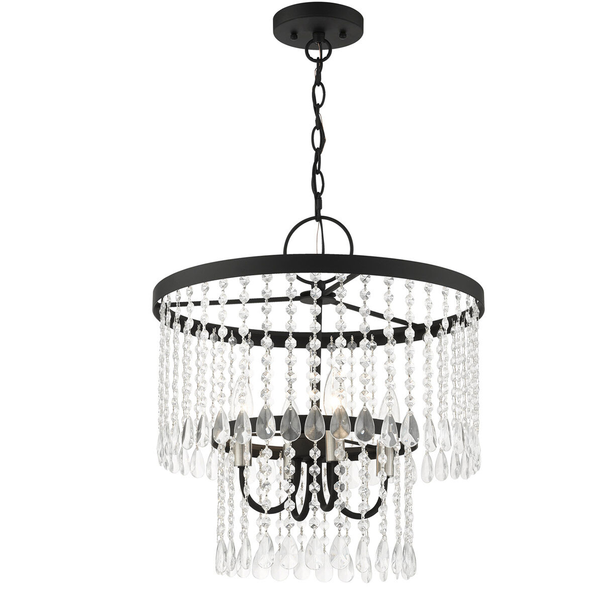 Elizabeth 4 Light 18 inch Black Pendant Chandelier Ceiling Light