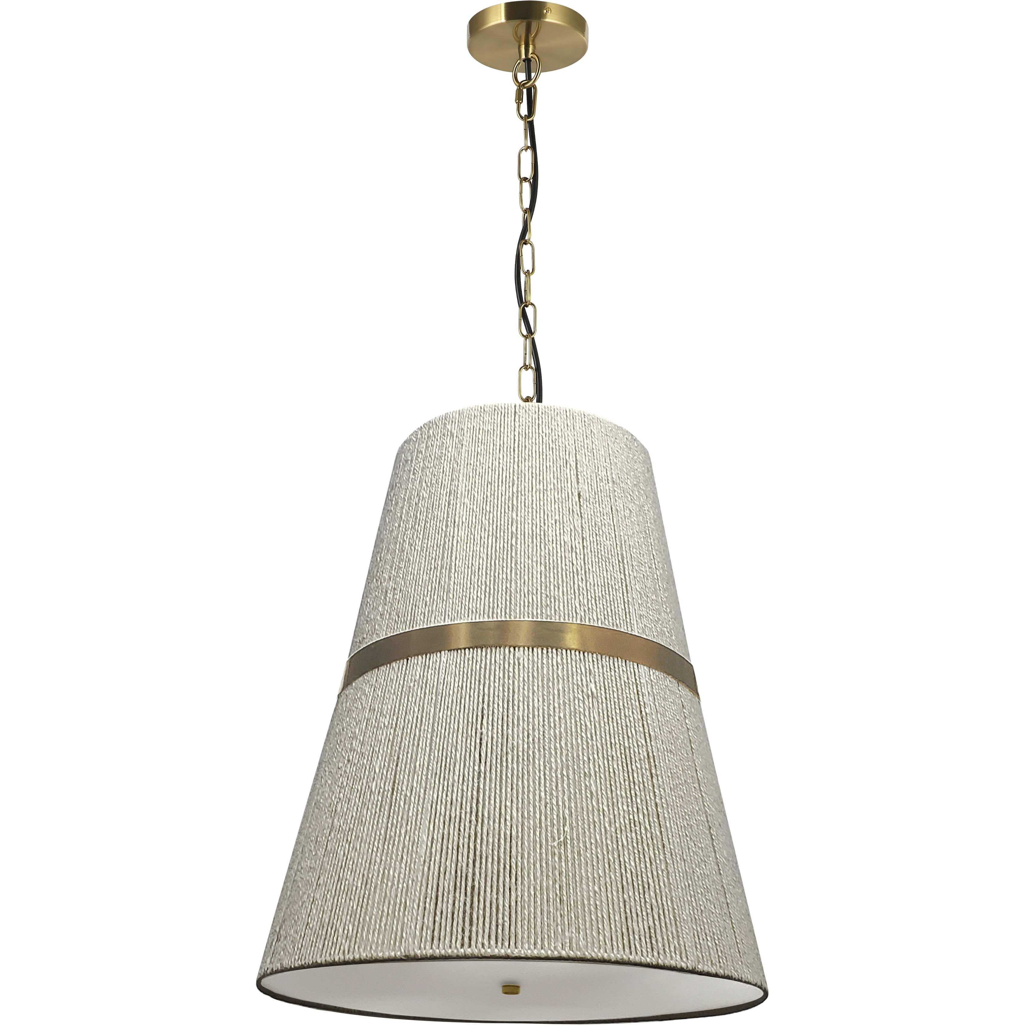 Sylvie LED 18 inch Aged Brass Pendant Ceiling Light