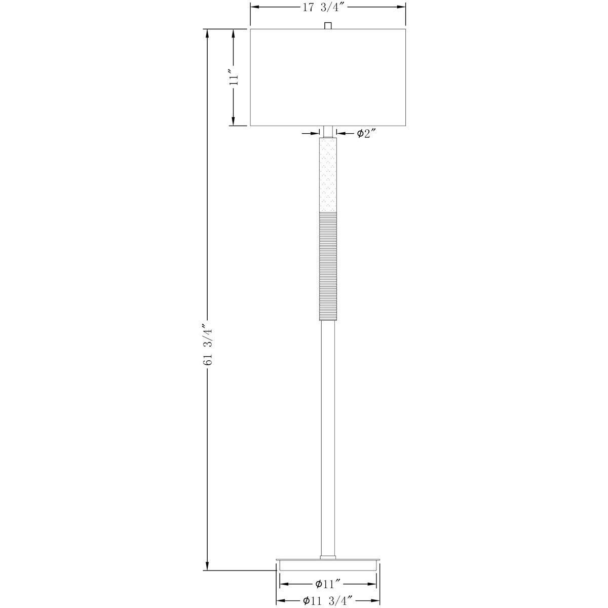Sage 62 inch 150.00 watt Brass Floor Lamp Portable Light