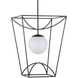 Rochefort 1 Light 18 inch Black Indoor/Outdoor Lantern Pendant Ceiling Light