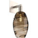 Ellisse 1 Light 6.5 inch Beige Silver Indoor Sconce Wall Light in Metallic Beige Silver, Ellisse Bronze
