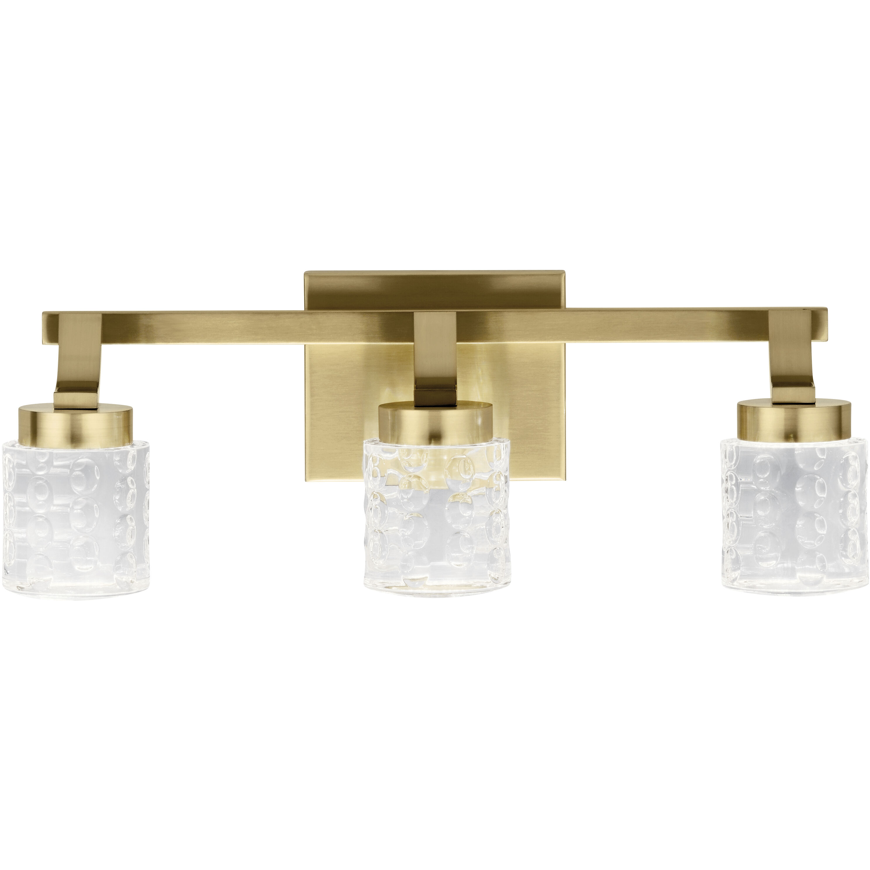 Rene LED 19.25 inch Champagne Gold Bathroom Vanity Light Wall Light, 3 Arm