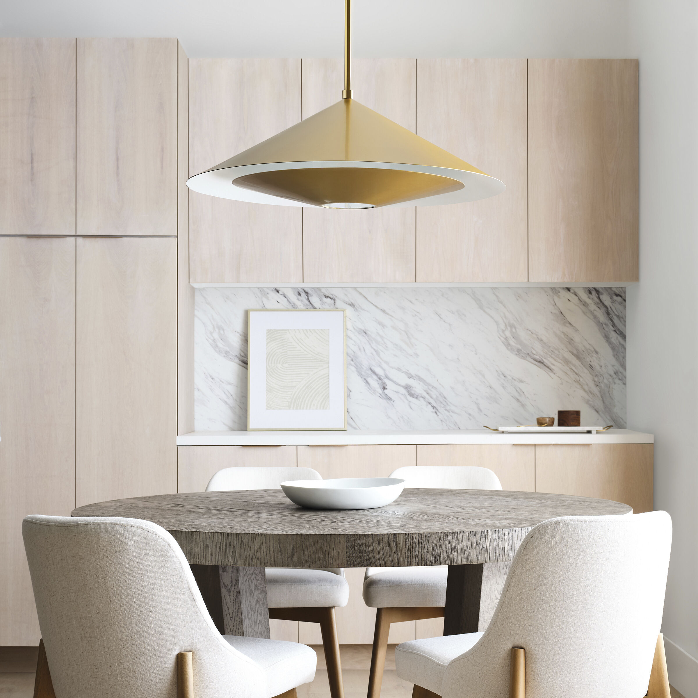 Kelly by Kelly Wearstler Echo Pendant Ceiling Light in Burnished Brass