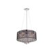 Riverside Dr. LED 24 inch Black Organza Silk Dual Mount / Flush / Hanging Ceiling Light, Convertible to Hanging