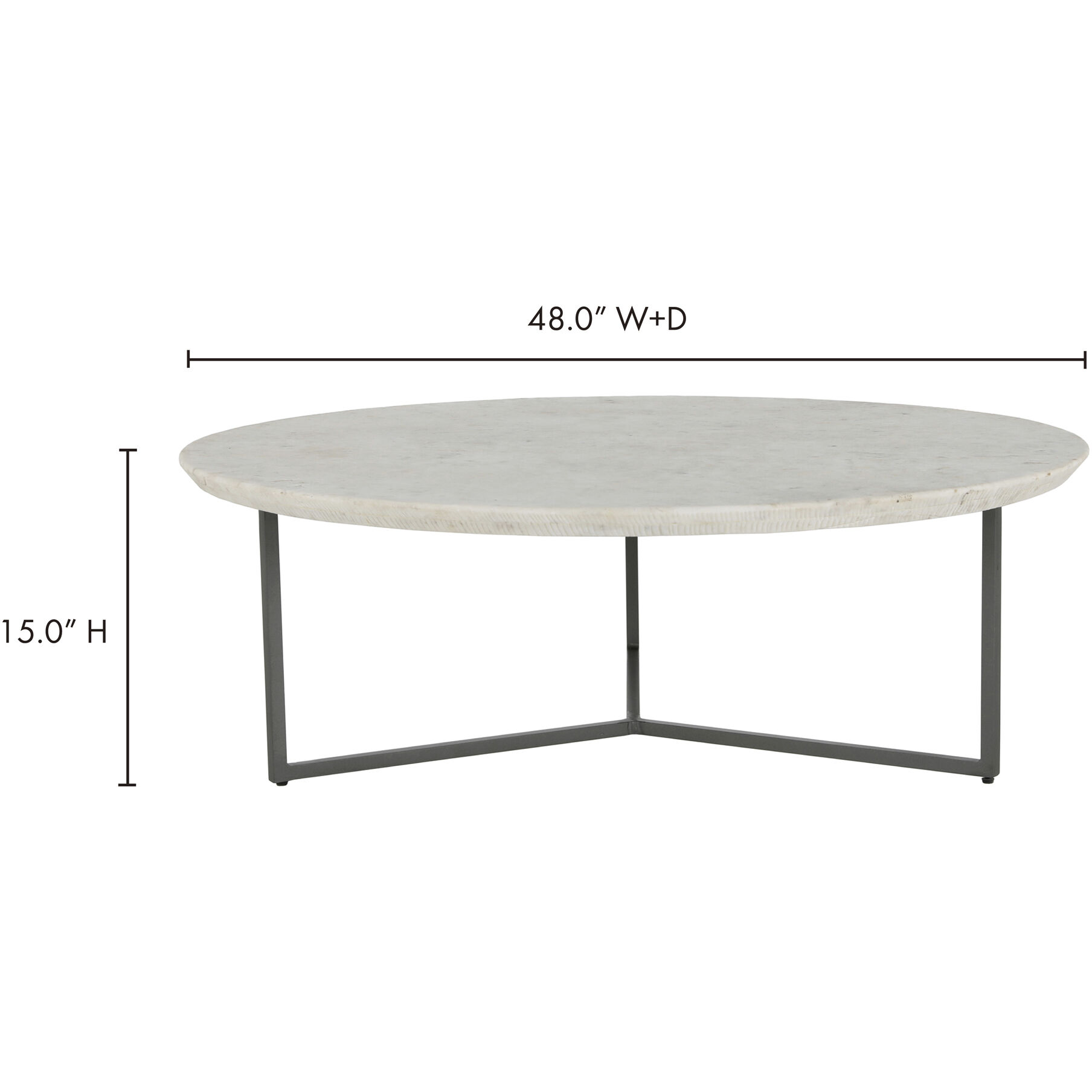 Chloe 48 X 48 inch White Coffee Table