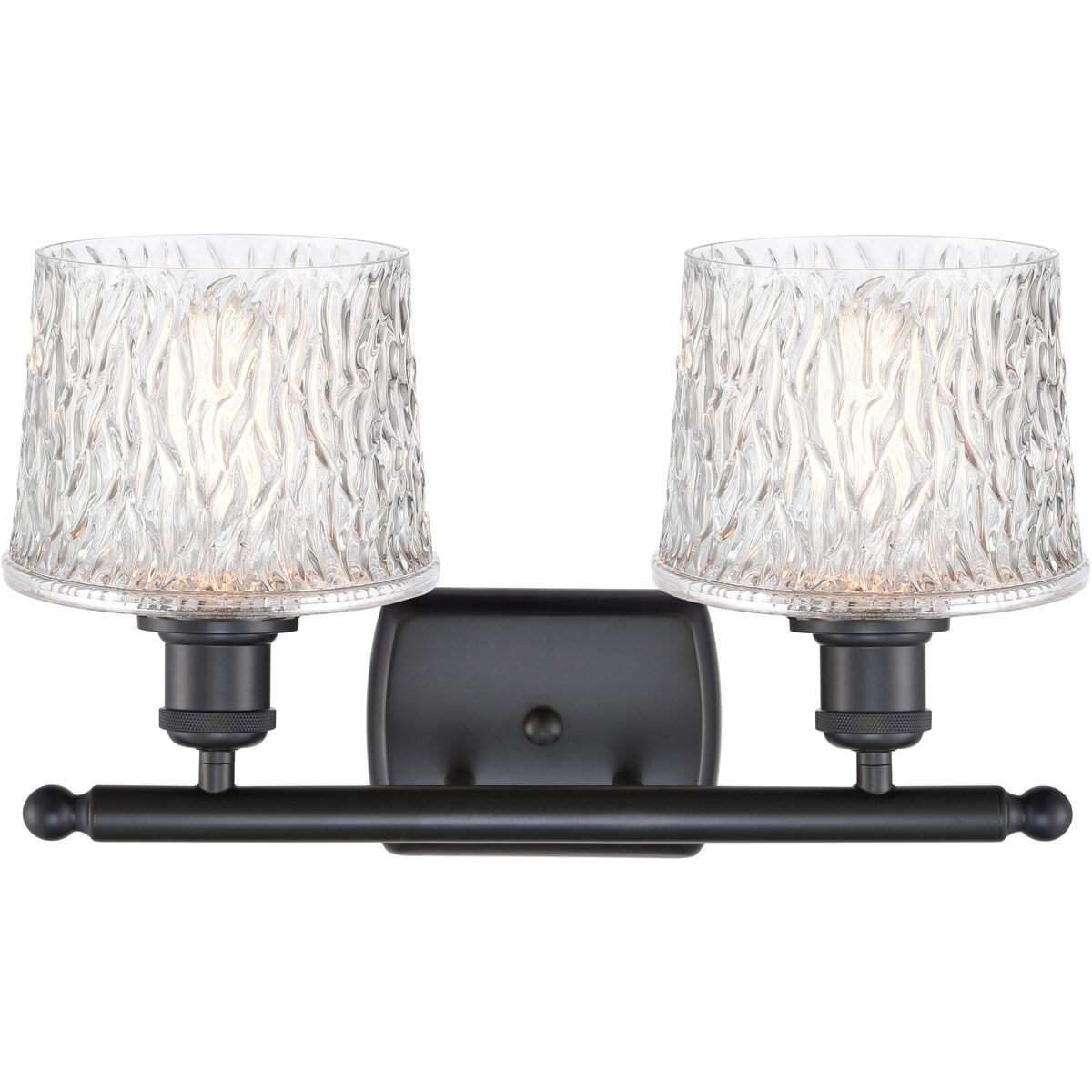 Ballston Niagra 2 Light 16 inch Matte Black Bath Vanity Light Wall Light, Ballston