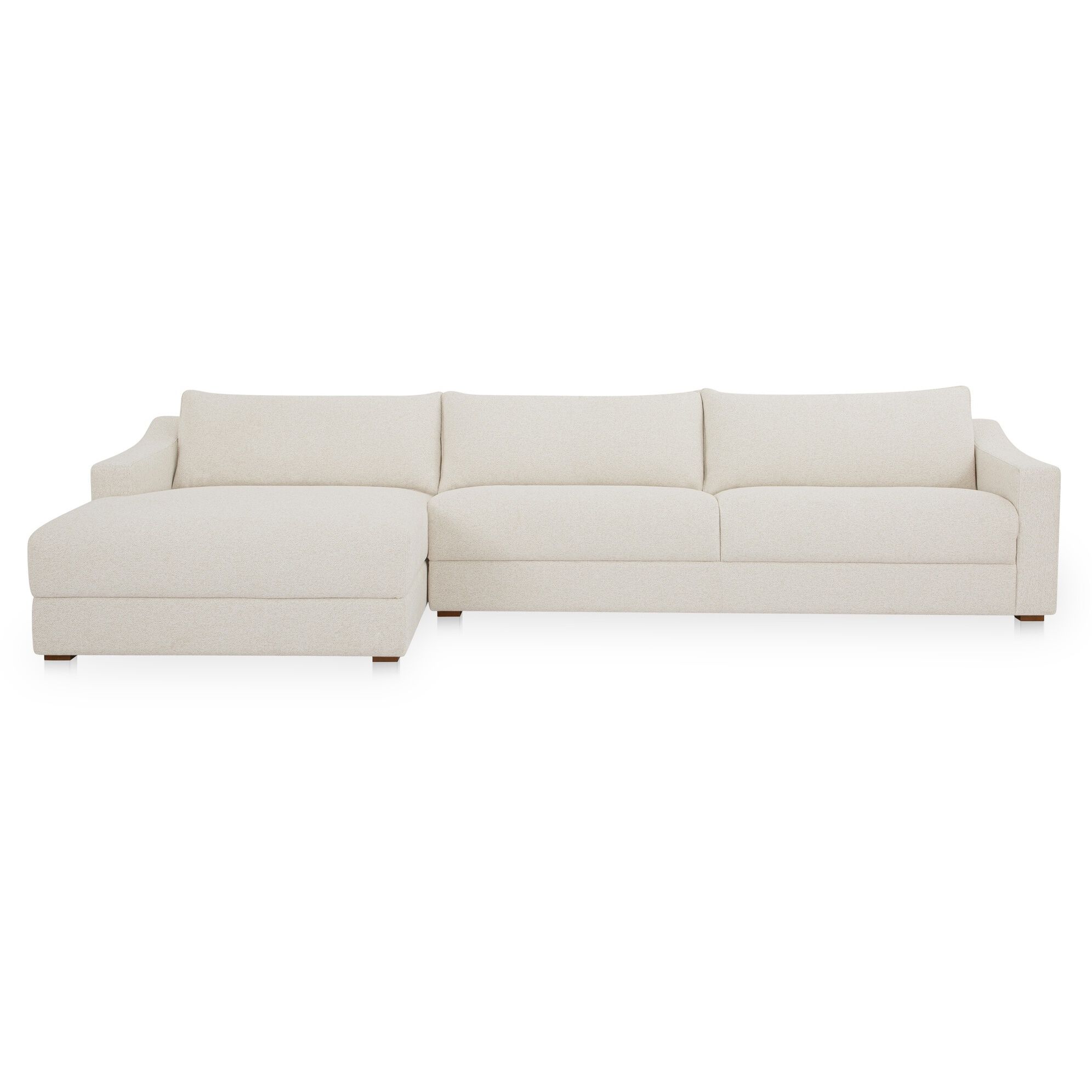 Farrow FO Flecked Oat Modular Sectional in Left, White, Left
