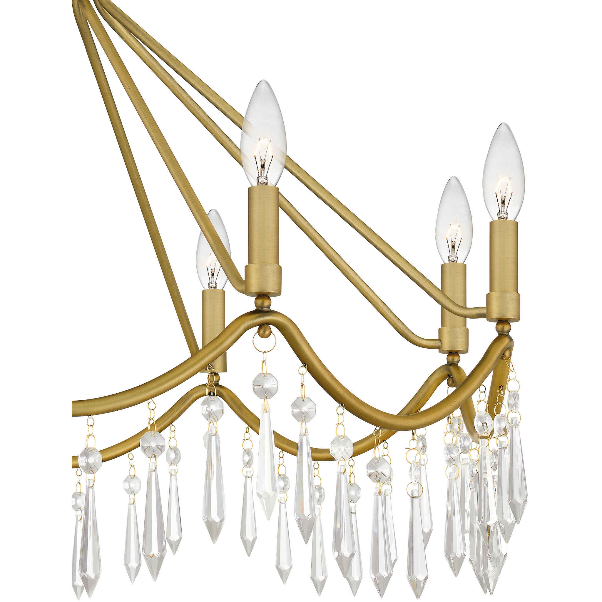Airedale 8 Light 30 inch Aged Brass Chandelier Ceiling Light