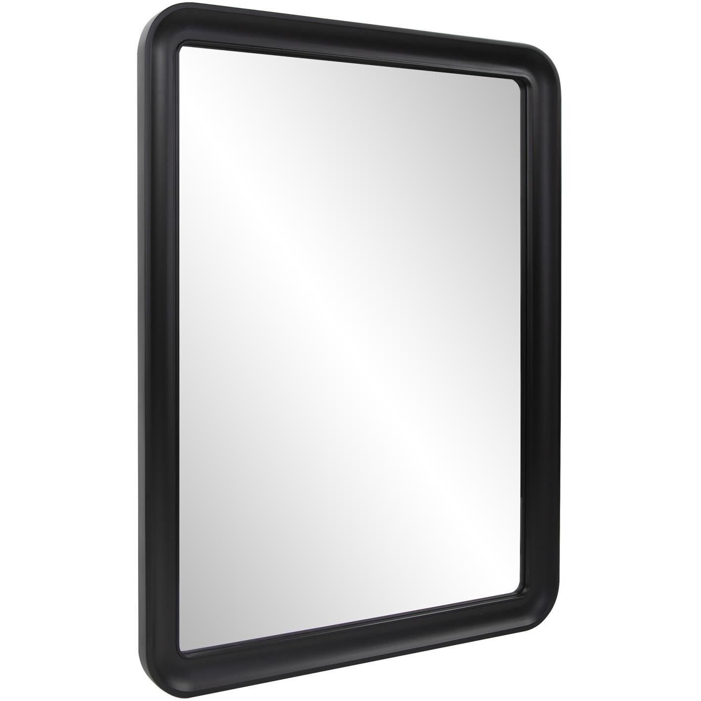 Joelle 40 X 30 inch Matte Black Mirror