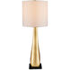 La Porta 31.75 inch 150 watt Contemporary Gold Leaf and Black Table Lamp Portable Light