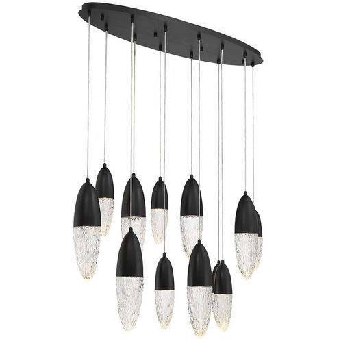 Ecrou Linear Chandelier Ceiling Light in Black