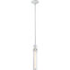 Zigrina 1 Light 5.13 inch Matte White with Polished Nickel Pendant Ceiling Light