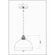 Landry 1 Light 20 inch Matte Black and Chrome Pendant Ceiling Light