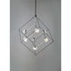 Ion LED 22.25 inch Black and Polished Chrome Single Pendant Ceiling Light