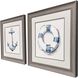 Blue Waterways / Nautica Blue and White Framed Art, Propac