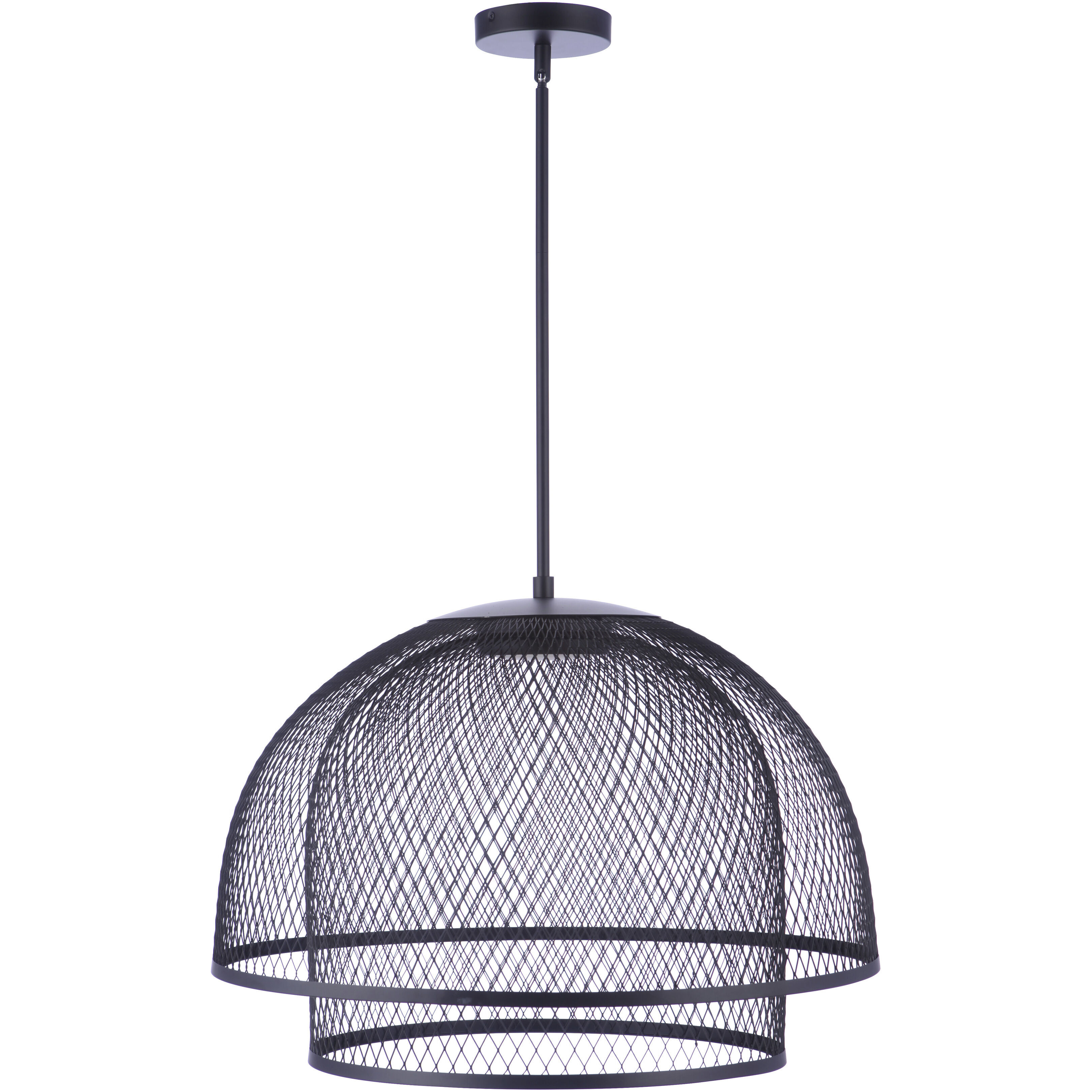Sculptural Statement LED 24.25 inch Flat Black Pendant Ceiling Light
