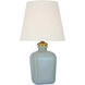 Thomas O'Brien Josy 17 inch 1.7 watt Silk Blue Cordless Table Lamp Portable Light