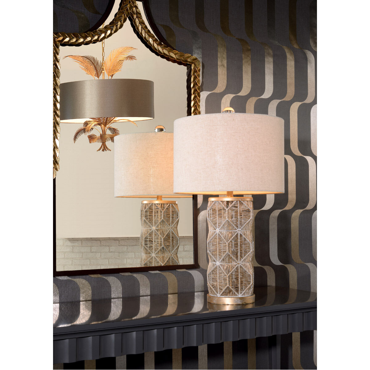 Wildwood 6 Light 32 inch Antique Gold/Taupe Chandelier Ceiling Light