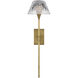 Waterford Blaze Tail Sconce Wall Light in Natural Brass