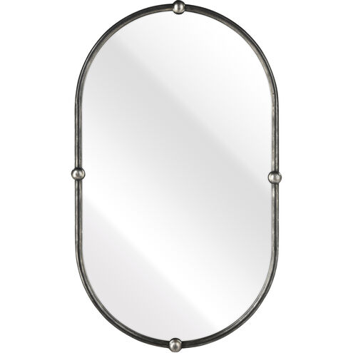 Medora 40.75 X 24.5 inch Aged Black with Clear Wall Mirror