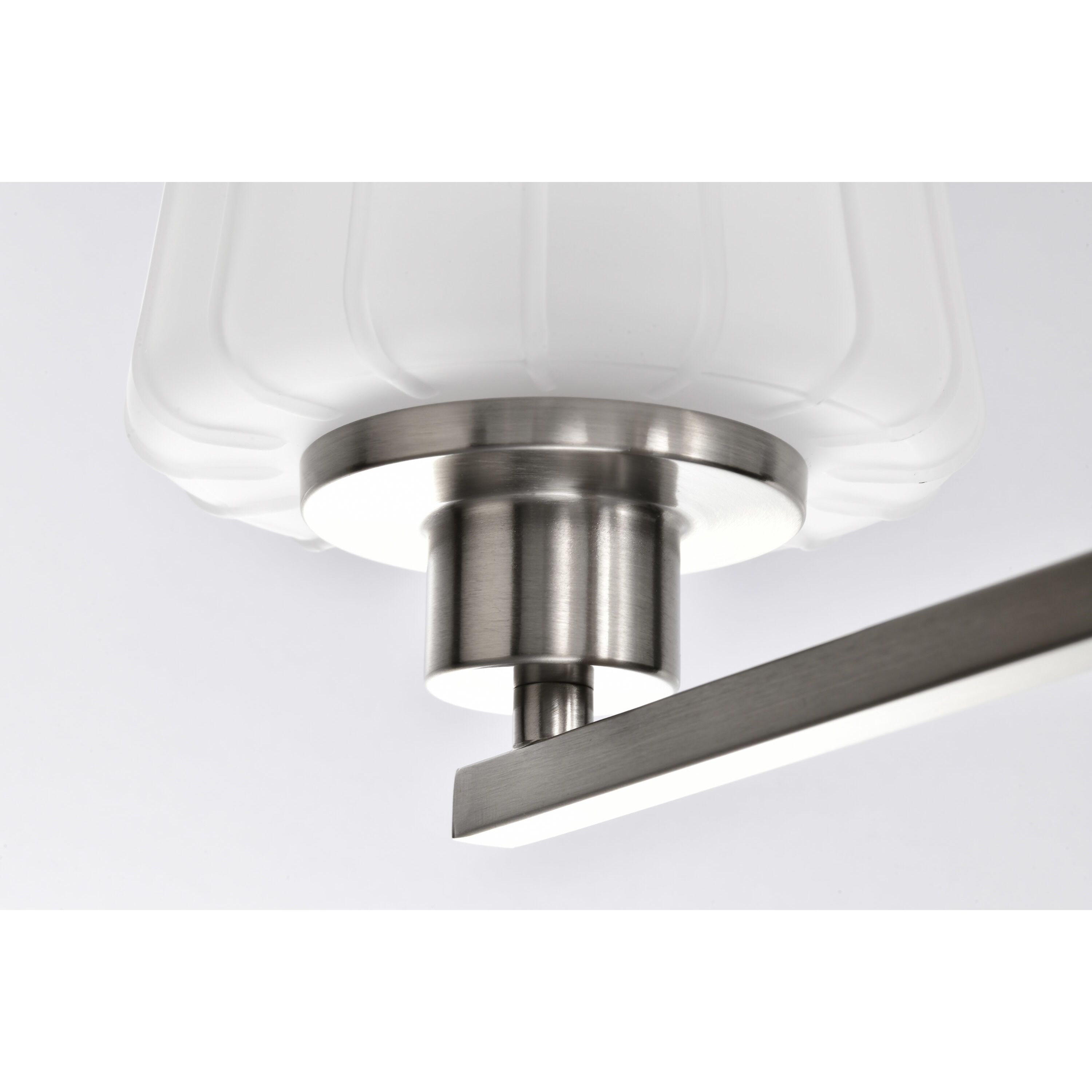 Lune 30 inch Brushed Nickel Chandelier Ceiling Light