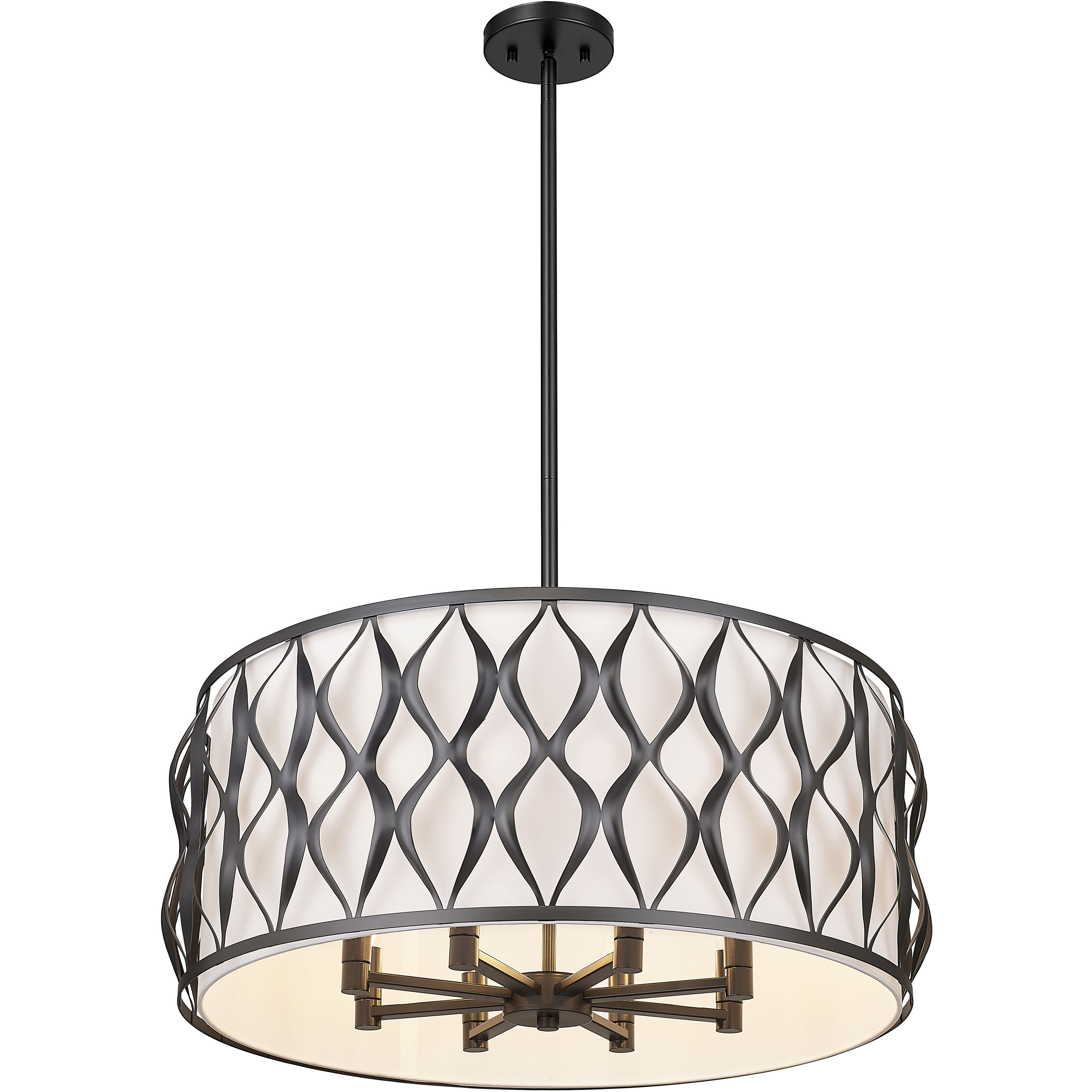Harden 8 Light 26.25 inch Matte Black Pendant Ceiling Light