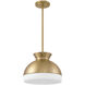 Gidget 2 Light 15 inch Vibrant Gold Mini Pendant Ceiling Light