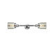 Franklin Restoration Small Bell 2 Light 5 inch Polished Chrome Bath Vanity Light Wall Light in Silver Plated Mercury Glass, Franklin Restoration