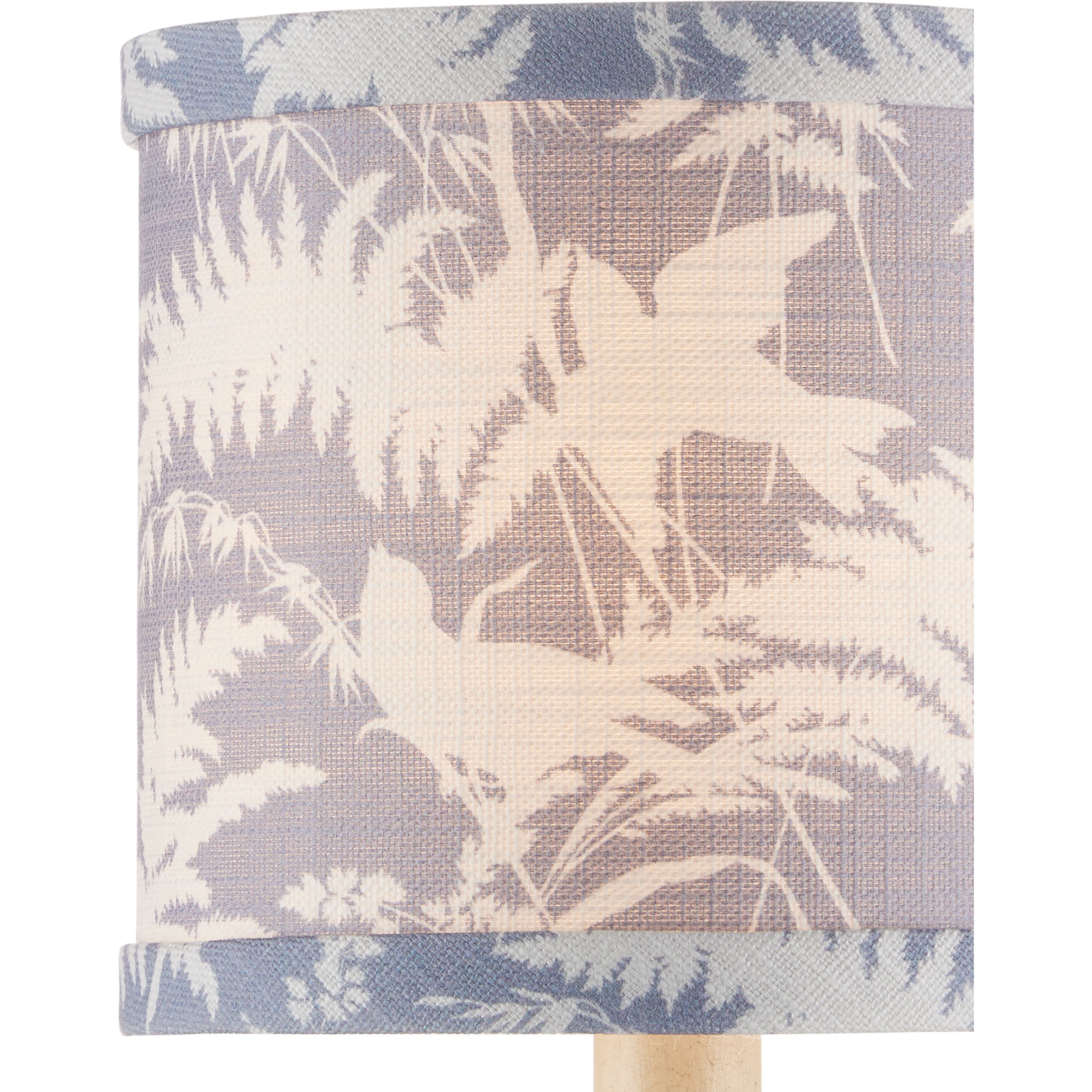 Aviary Dusty Blue/Ivory Drum Chandelier Shade