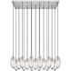 Arden 17 Light 42 inch Brushed Nickel Linear Chandelier Ceiling Light
