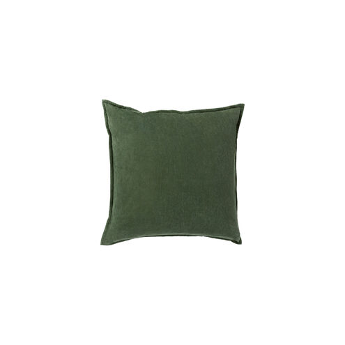 Cotton Velvet 22 X 22 inch Medium Green Pillow Kit, Square