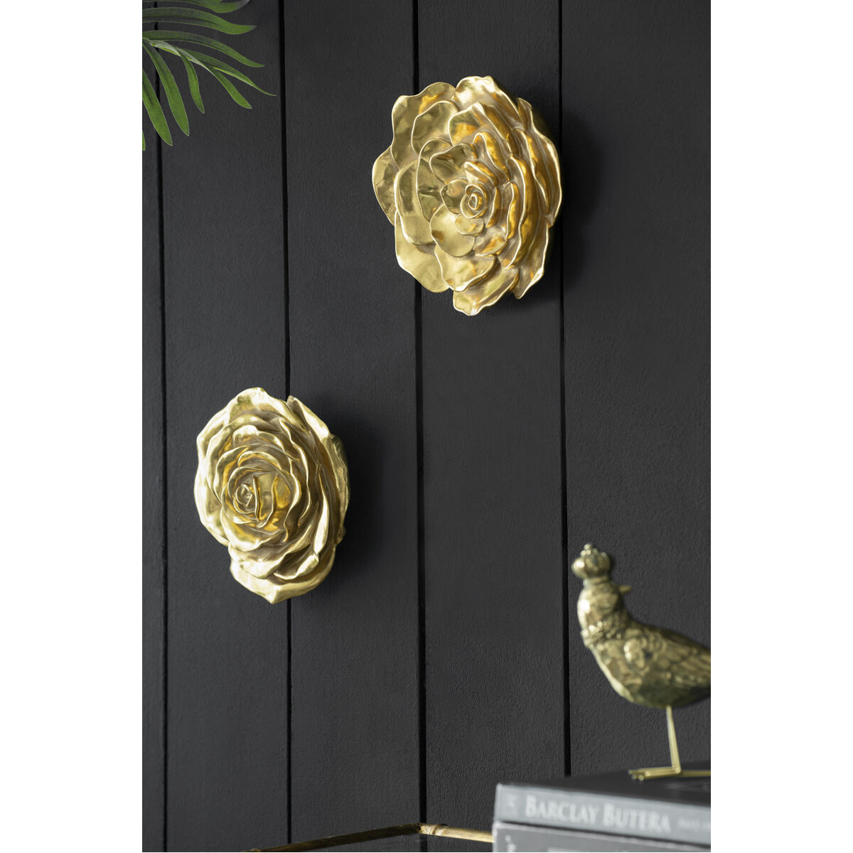 Floral Gold Wall Accent