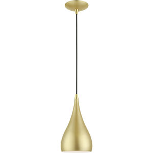 Amador 1 Light 6 inch Soft Gold with Polished Brass Accents Mini Pendant Ceiling Light