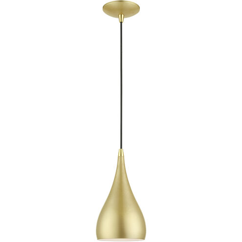 Amador 1 Light 6 inch Soft Gold with Polished Brass Accents Mini Pendant Ceiling Light