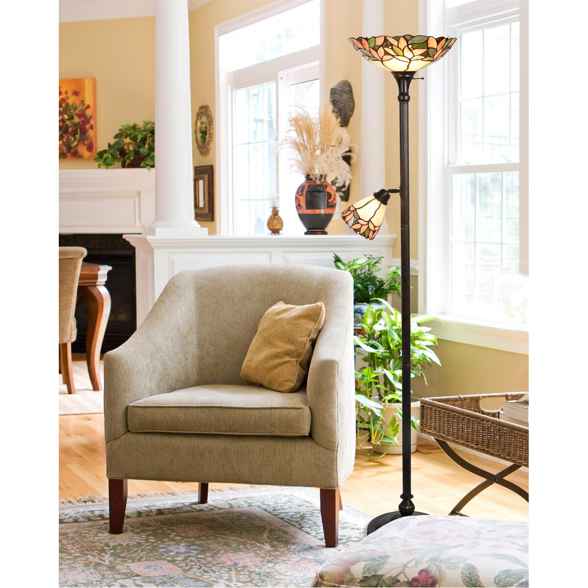 Springdale 70 inch 150.00 watt Antique Golden Sand Floor Lamp Portable Light