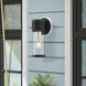 Atlantic 1 Light 4.5 inch Textured Black with Antique Silver Finish Accents ADA Outdoor Small ADA Wall Lantern Wall Light