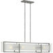 Latitude 4 Light 42 inch Brushed Nickel Indoor Linear Chandelier Ceiling Light