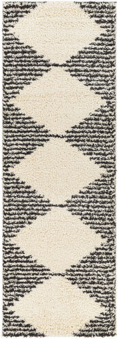 Beni Shag 87 X 31 inch Black Rug in 2.5 x 8, Runner