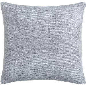 Sajani 22 X 22 inch Silver/Slate Blue/White/Light Silver Accent Pillow